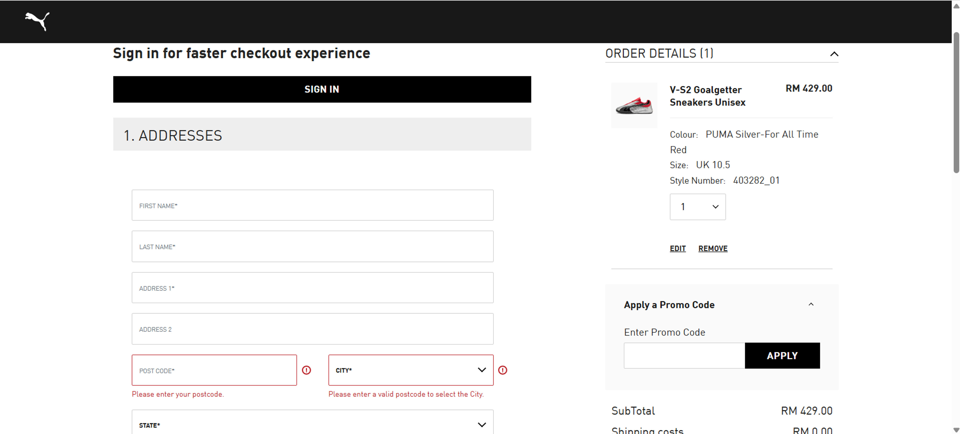 How to use Coupon for Puma